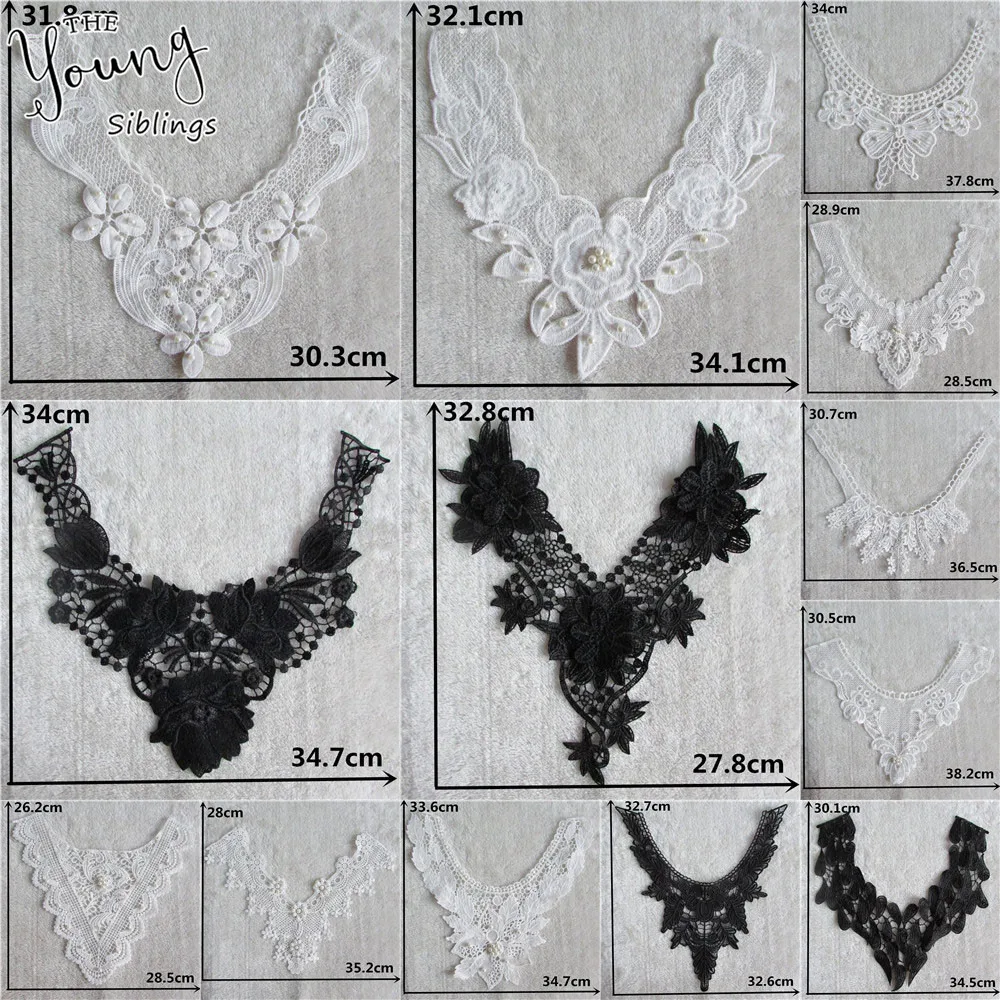 Women's fashion Embroidered Lace Lace Neckline DIY Sewing craft Collar Fabric Embellishment Decorative Clothing Accessories
Women's fashion Embroidered Lace Lace Neckline DIY Sewing craft Collar Fabric Embellishment Decorative Clothing Accessories