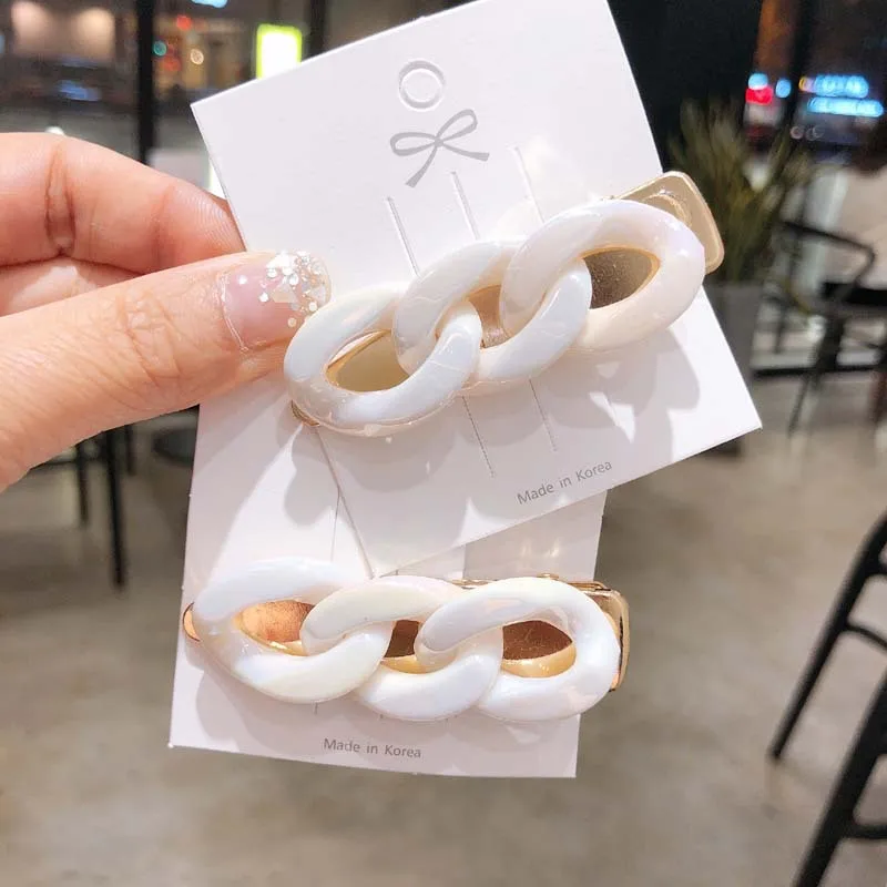 2019 New 1PC Korea Japan Acetic Acid Acrylic Chain Hairpins Hair Accessories for Women Metal Gold Color Hairgrip Fashion Jewelry
2019 New 1PC Korea Japan Acetic Acid Acrylic Chain Hairpins Hair Accessories for Women Metal Gold Color Hairgrip Fashion Jewelry
