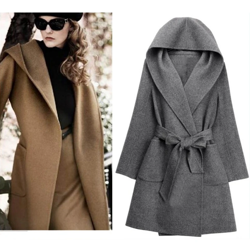 2018 Autumn Jacket Women Wool Blends Long Female Coat Slim Hooded Long Style Soild Woolen Blends Coat Women Jacket 50
2018 Autumn Jacket Women Wool Blends Long Female Coat Slim Hooded Long Style Soild Woolen Blends Coat Women Jacket 50