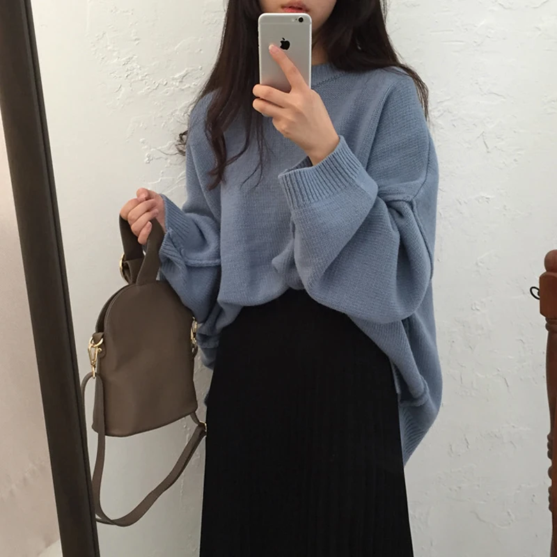 Chic Harajuku Korean Sweaters Women Fashion Autumn Winter Drop Shoulder Batwing Sleeve Knit Pullover Female Retro Thick Jumper
Chic Harajuku Korean Sweaters Women Fashion Autumn Winter Drop Shoulder Batwing Sleeve Knit Pullover Female Retro Thick Jumper