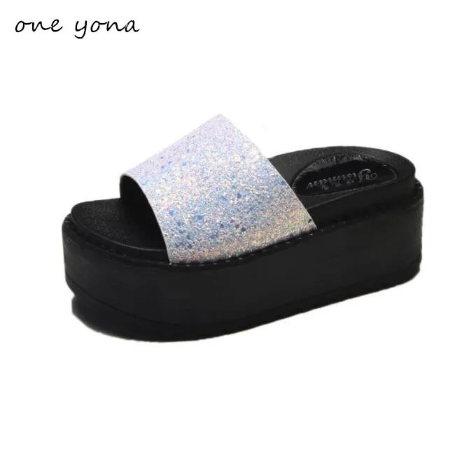 Women's shoes 2019 summer new fish mouth high-heeled muffin wedges sequins thick-soled fashion ladies slippers a140
Women's shoes 2019 summer new fish mouth high-heeled muffin wedges sequins thick-soled fashion ladies slippers a140