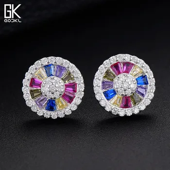 GODKIDainty Round Stud Earrings for women Wedding Multicolor Zircon CZ Dubai Bridal Earrings Bohemian Hot
GODKIDainty Round Stud Earrings for women Wedding Multicolor Zircon CZ Dubai Bridal Earrings Bohemian Hot