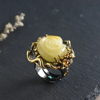 Silver inlaid beeswax ring S925 silver plating process Women fashion accessories rose
Silver inlaid beeswax ring S925 silver plating process Women fashion accessories rose