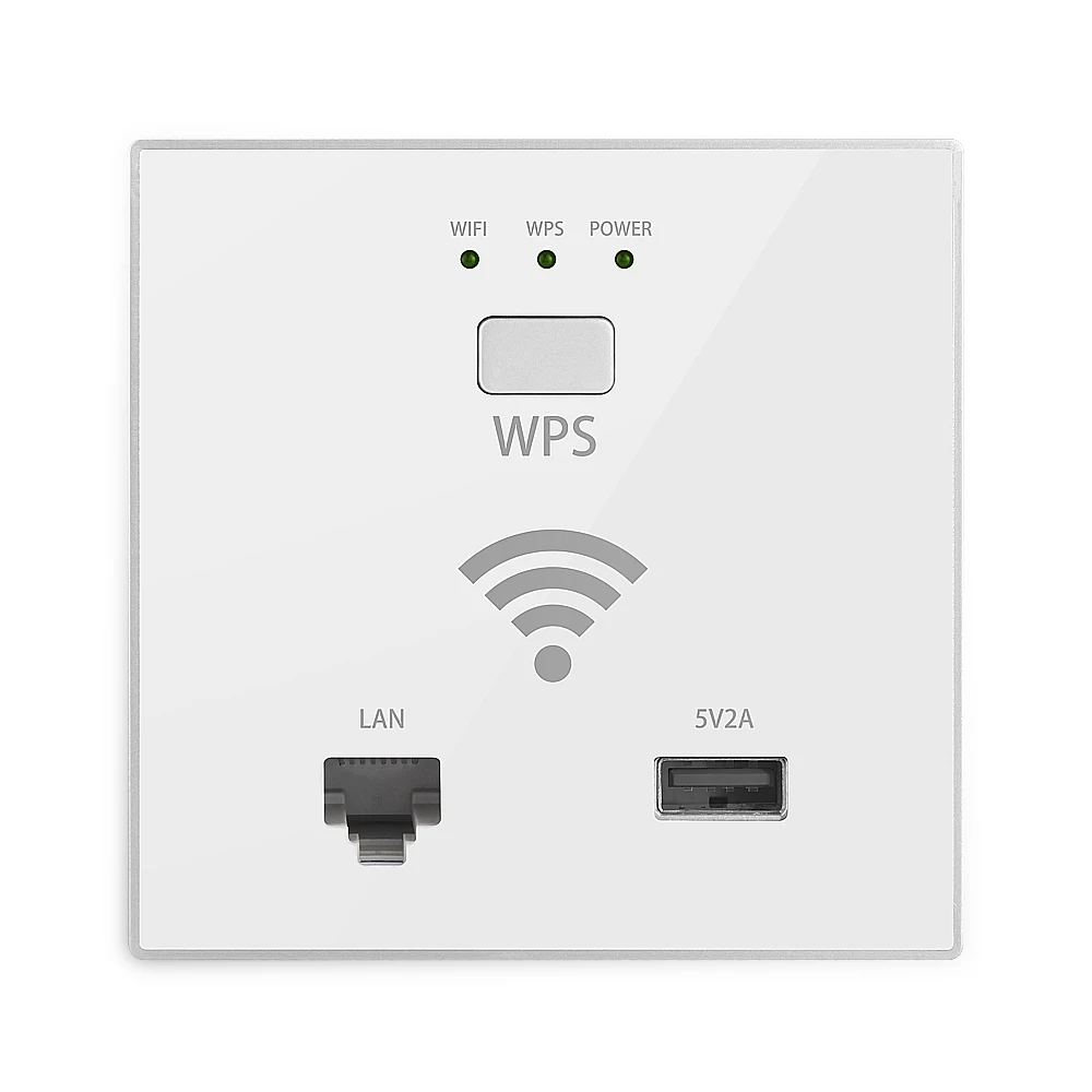 300Mbps In-wall Wireless Access Point Wall Socket Wi-Fi Extender for Hotel Wi-Fi Project Support AC Management & RJ45 USB WPS
300Mbps In-wall Wireless Access Point Wall Socket Wi-Fi Extender for Hotel Wi-Fi Project Support AC Management & RJ45 USB WPS