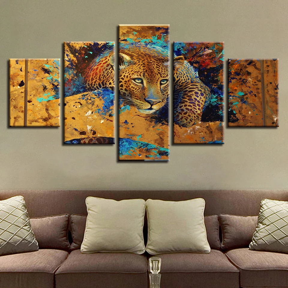 Wall Art Canvas Painting Modular 5 Pieces Animal Leopard Tiger HD Pictures Framework Home Decor Living Room Poster Modern Prints
Wall Art Canvas Painting Modular 5 Pieces Animal Leopard Tiger HD Pictures Framework Home Decor Living Room Poster Modern Prints