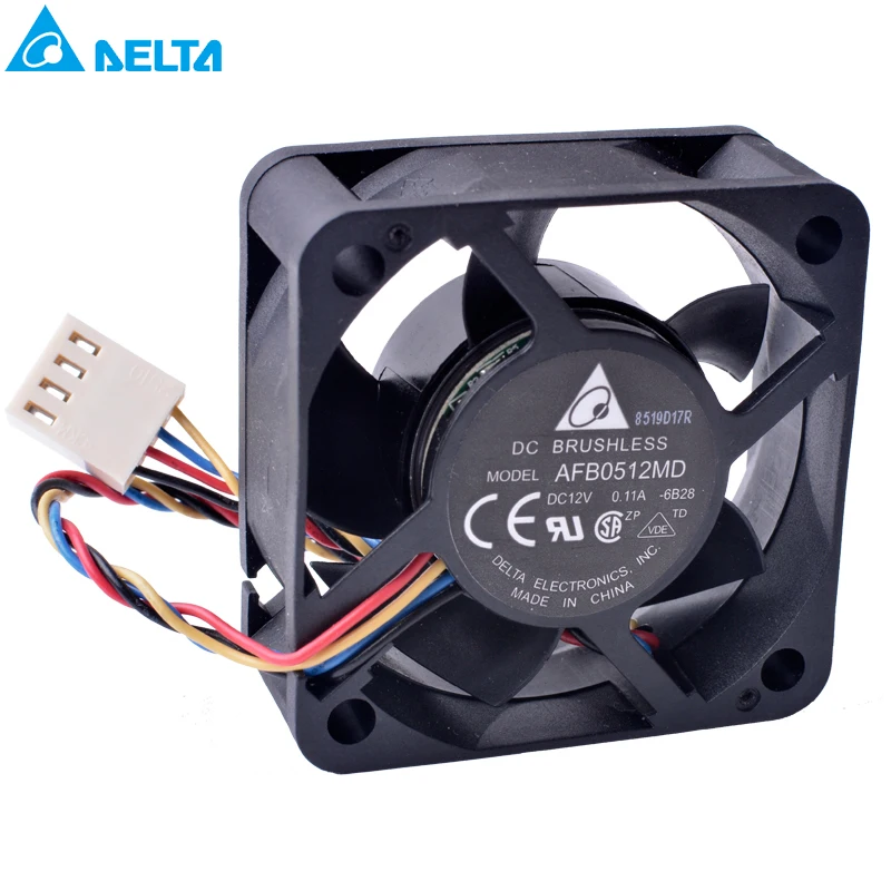 DELTA AFB0512MD 5cm 50x50x20mm 12V 0.11A 4-wire 4Pin PWM double ball bearing silent cooling fan
DELTA AFB0512MD 5cm 50x50x20mm 12V 0.11A 4-wire 4Pin PWM double ball bearing silent cooling fan