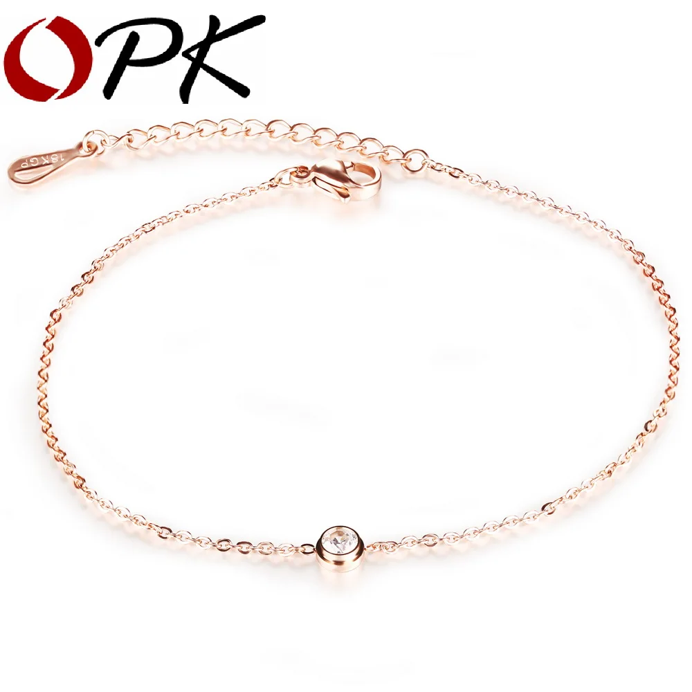OPK AAA+ Cubic Zirconia Woman Anklets Casual/Sporty Rose Gold Plated Stainless Steel Women Ankle Bracelet Jewelry GZ013
OPK AAA+ Cubic Zirconia Woman Anklets Casual/Sporty Rose Gold Plated Stainless Steel Women Ankle Bracelet Jewelry GZ013