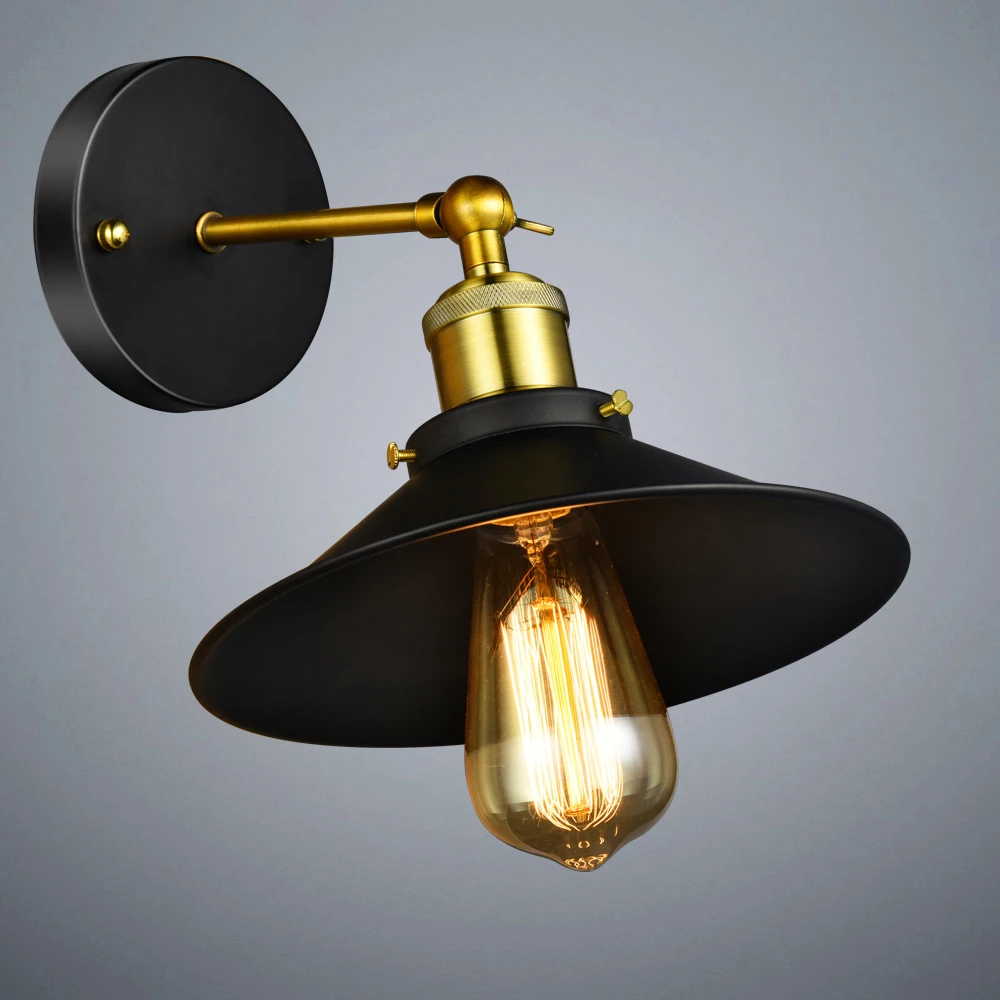 Vintage Wall Lights Black Metal Bedside Lamp Loft Retro Wall Sconce for Dining Room Restaurant Aisle Corridor Cafe Bronze Sconce
Vintage Wall Lights Black Metal Bedside Lamp Loft Retro Wall Sconce for Dining Room Restaurant Aisle Corridor Cafe Bronze Sconce