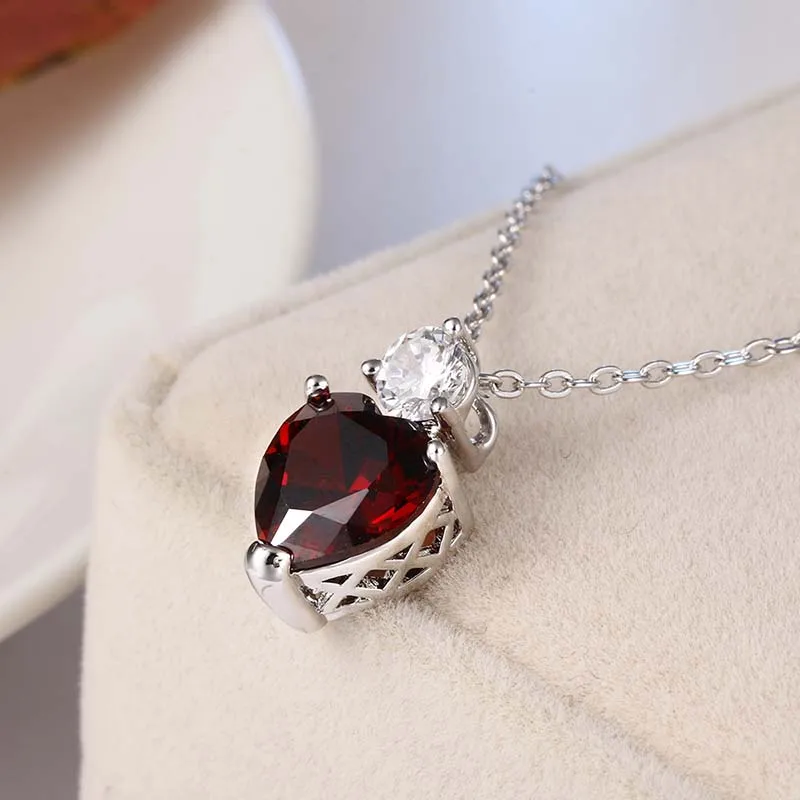 2018 Fashion Big Necklaces Heart CZ Silver Color Pendant Necklace Vintage Punk Red Purple Stone Long Necklace Best Friend Gift
2018 Fashion Big Necklaces Heart CZ Silver Color Pendant Necklace Vintage Punk Red Purple Stone Long Necklace Best Friend Gift