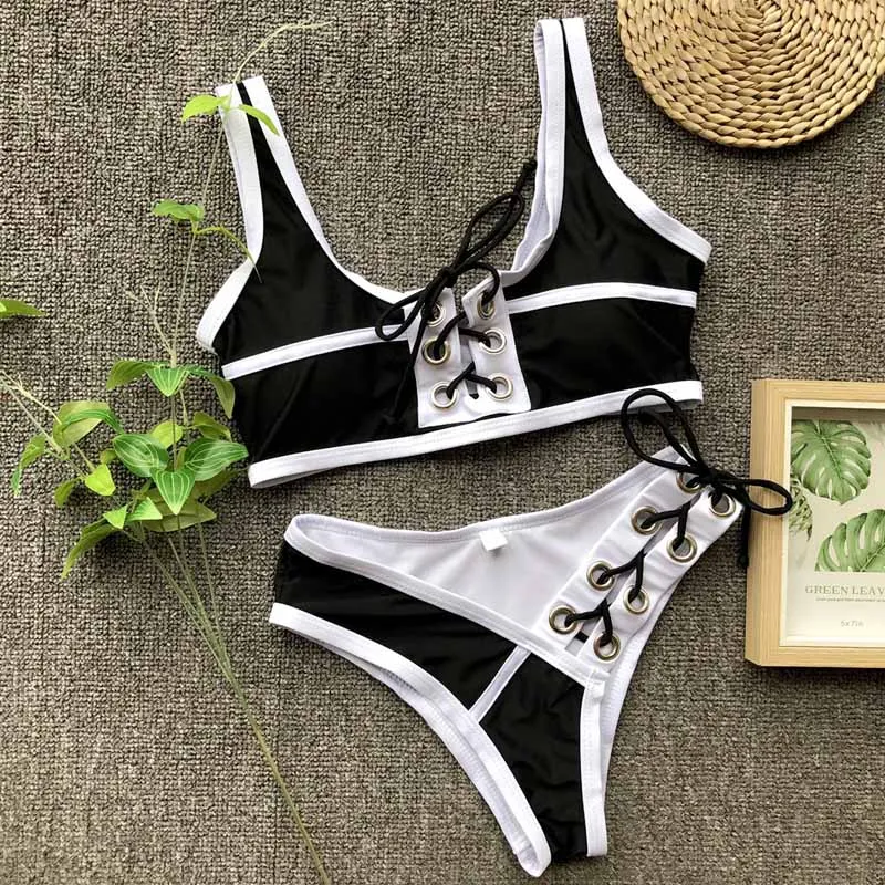 Patchwork Bikini Brazilian Bandage Separate Female Swimsuit Vest Bikini Swimwear Women Push Up Bathing Suit Bikinis 2019 Mujer
Patchwork Bikini Brazilian Bandage Separate Female Swimsuit Vest Bikini Swimwear Women Push Up Bathing Suit Bikinis 2019 Mujer
