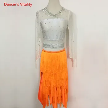 Kids Latin Dance Clothing Sexy Diamond Tassel Dress Women/Girls Latin Ballroom Walzte Tango Dance Stage Performance Clothing
Kids Latin Dance Clothing Sexy Diamond Tassel Dress Women/Girls Latin Ballroom Walzte Tango Dance Stage Performance Clothing