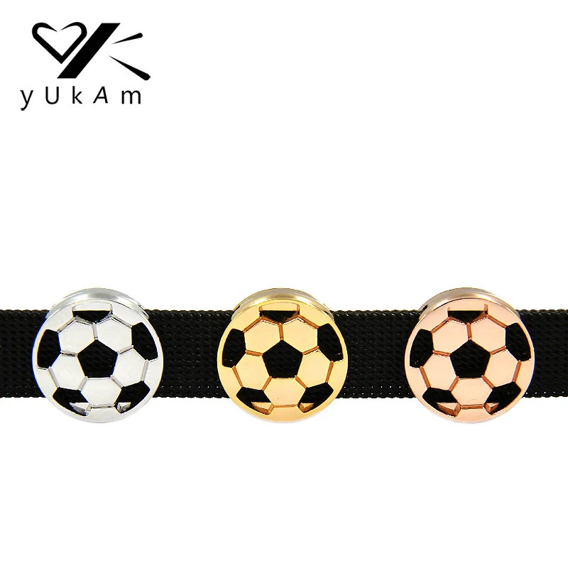 YUKAM Jewelry Sliders Pave Keys Round Football Soccer Ball Slide Charms Keepers for Stainless Steel Mesh Keeper Bracelets Making
YUKAM Jewelry Sliders Pave Keys Round Football Soccer Ball Slide Charms Keepers for Stainless Steel Mesh Keeper Bracelets Making
