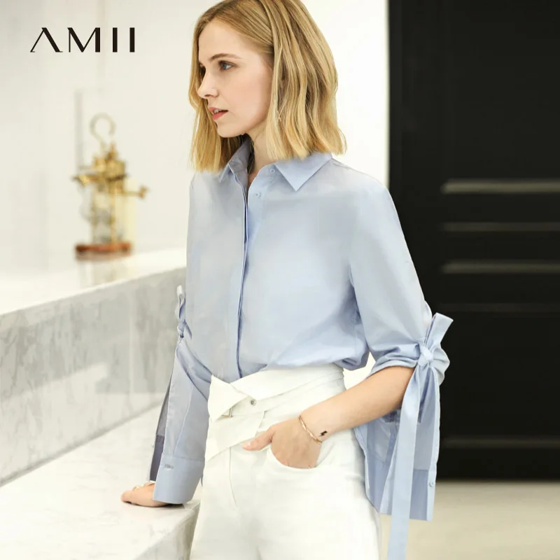 Amii Minimalist Women 2019 Autumn Blouse Original Design Office Lady Elegant Chic 100% Cotton Female Blouses Shirts
Amii Minimalist Women 2019 Autumn Blouse Original Design Office Lady Elegant Chic 100% Cotton Female Blouses Shirts