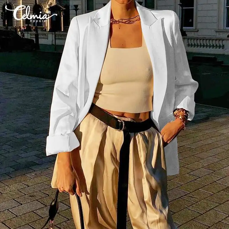 Elegant Ladies Suits 2019 Autumn Women Blazer Work Wear Coats Celmia Business Jackets Outwear Solid Casual Blazers Plus Size 5XL
Elegant Ladies Suits 2019 Autumn Women Blazer Work Wear Coats Celmia Business Jackets Outwear Solid Casual Blazers Plus Size 5XL