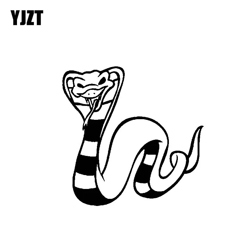 Фото YJZT 14 8 см * 5 тонкий полоса змея карикатура художественный - купить
