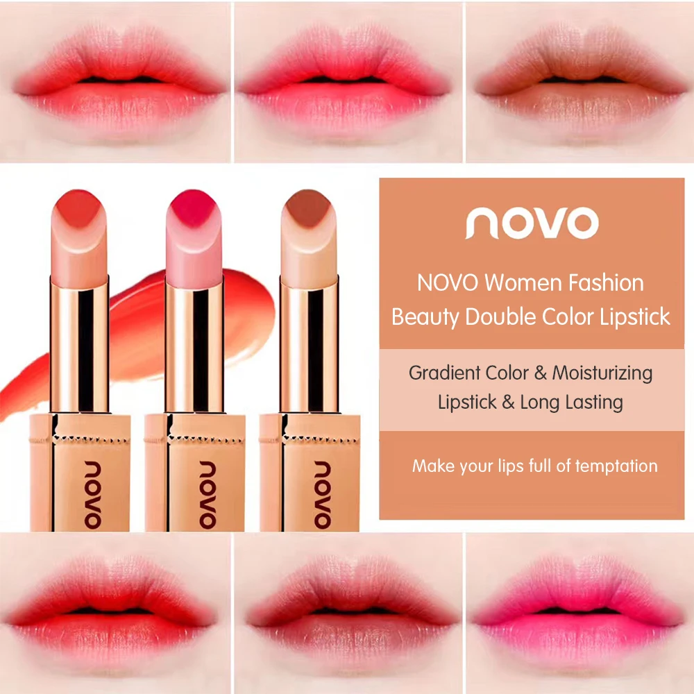 NOVO Natural Red Lip Stick Korean Bite Lipstick Two Tone Tint Silky Moisturzing Nourishing Lipsticks Balm Lip Cosmetic Makeup
NOVO Natural Red Lip Stick Korean Bite Lipstick Two Tone Tint Silky Moisturzing Nourishing Lipsticks Balm Lip Cosmetic Makeup