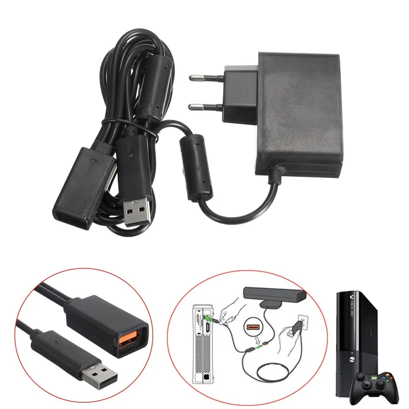 DC 12V 100V~240V 50/60 Hz US/EU USB AC Adapter Power Supply cable Charging Adapter Charger for Xbox 360 XBOX360 Kinect Sensor
DC 12V 100V~240V 50/60 Hz US/EU USB AC Adapter Power Supply cable Charging Adapter Charger for Xbox 360 XBOX360 Kinect Sensor