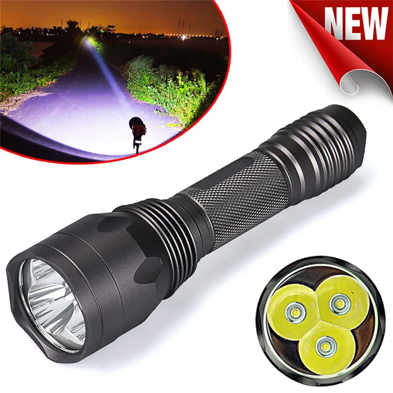 2018 Super Bright 8000Lm 3x CREE XM-L T6 LED 5-Mode 18650 Flashlight Torch Light Lamp Safety & Survival Z1027
2018 Super Bright 8000Lm 3x CREE XM-L T6 LED 5-Mode 18650 Flashlight Torch Light Lamp Safety & Survival Z1027