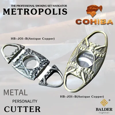 

COHIBA Double Blades Stainless Steel Gold Cigar Cutter clipper Pocket Gadgets Zigarre Various Cutter Knife Cuban Cigars Scissors