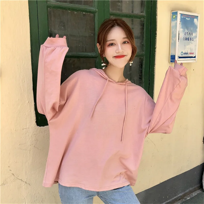 Chic Solid Sweatshirt Hoodies Women 2019 Fashion Korean Hoodies Sweet Loose Pullover Autumn Female O-Neck Long-sleeve Hoodies
Chic Solid Sweatshirt Hoodies Women 2019 Fashion Korean Hoodies Sweet Loose Pullover Autumn Female O-Neck Long-sleeve Hoodies