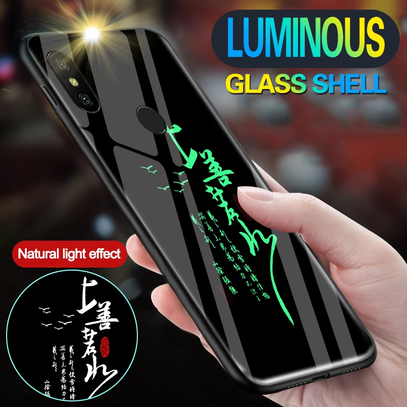 Tempered Glass Chinese Text Luminous Cases For Xiaomi Redmi Note 5 Pro / S2 Luxury Shine Case Cover For Redmi Note 6 7 Pro
Tempered Glass Chinese Text Luminous Cases For Xiaomi Redmi Note 5 Pro / S2 Luxury Shine Case Cover For Redmi Note 6 7 Pro
