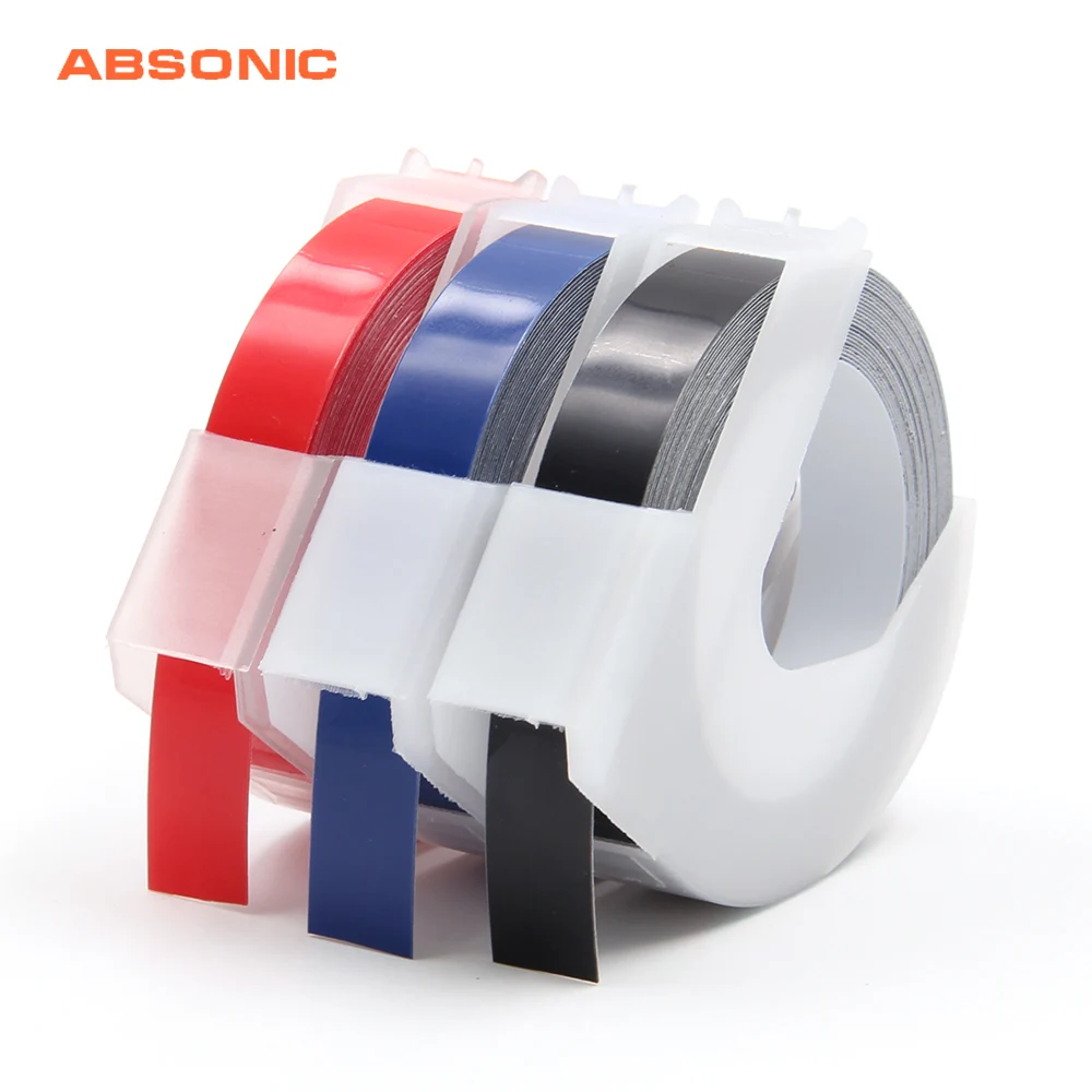 Absonic 3Rolls/lot 3D 9mm PVC Embossing Labels Tapes Compatible Dymo 1610 12965 Manual Label Printer For Motex E101 Label Makers
Absonic 3Rolls/lot 3D 9mm PVC Embossing Labels Tapes Compatible Dymo 1610 12965 Manual Label Printer For Motex E101 Label Makers