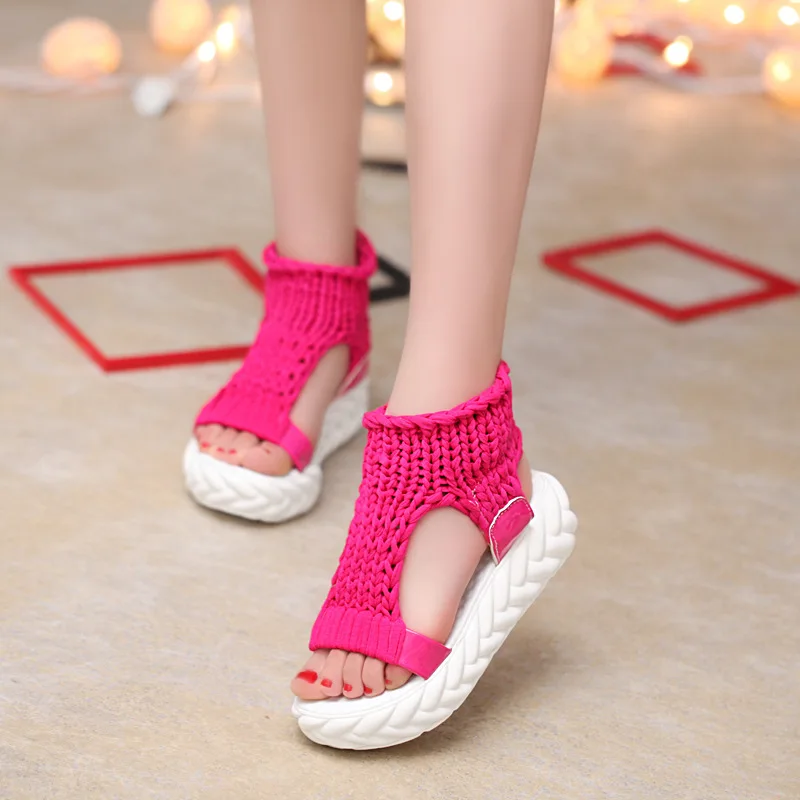 New 2019 Summer Causal Sandals Women Open Toe Platform Shoes Knitted Design Comfortable Female Slip On Flat Sandal SH021806
New 2019 Summer Causal Sandals Women Open Toe Platform Shoes Knitted Design Comfortable Female Slip On Flat Sandal SH021806