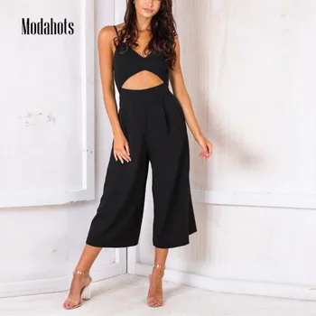 2018 Sexy Spaghetti Strap Backless Hollow Out Jumpsuit Leg Elegant Cami Women V Neck Surplice Front Sleeveless Jumpsuits
2018 Sexy Spaghetti Strap Backless Hollow Out Jumpsuit Leg Elegant Cami Women V Neck Surplice Front Sleeveless Jumpsuits
