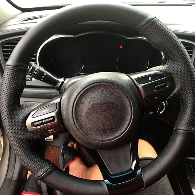High Quality cowhide Top Layer Leather handmade Sewing Steering wheel covers protect For KIA K5 optima K4 cachet KX3
High Quality cowhide Top Layer Leather handmade Sewing Steering wheel covers protect For KIA K5 optima K4 cachet KX3