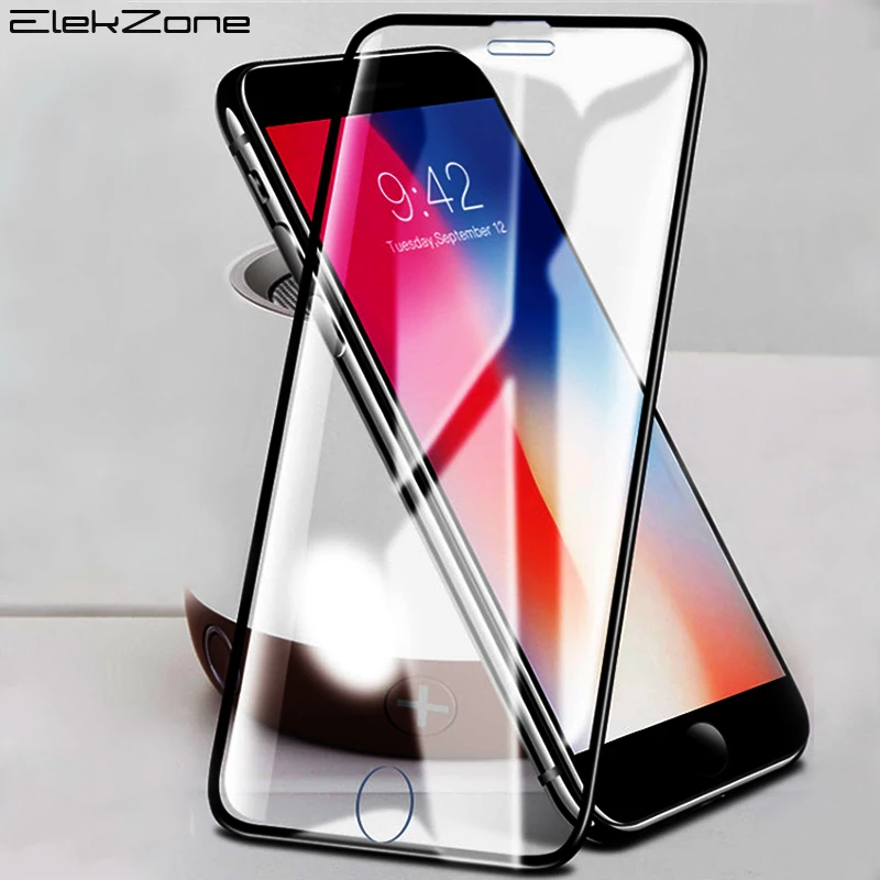 For iPhone X 8 7 6 Plus Full Cover Tempered Glass XS XR MAX 8plus Screen Protector Protective Film | Мобильные телефоны и