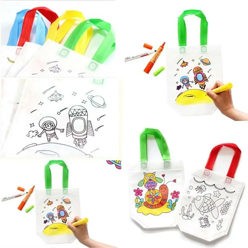 Children's DIY Environmental Protection Graffiti Bag Storage Kindergarten Hand Painted Materials Kids Puzzles Educational Toy
Children's DIY Environmental Protection Graffiti Bag Storage Kindergarten Hand Painted Materials Kids Puzzles Educational Toy