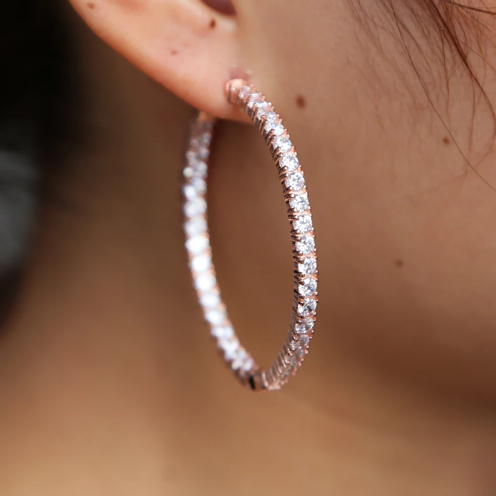 Hot Simple Hoop Earrings Piercing with Rhinestone cz ston earring Big Circle Hoop Earring fashion Loop 48MM Girls Gift
Hot Simple Hoop Earrings Piercing with Rhinestone cz ston earring Big Circle Hoop Earring fashion Loop 48MM Girls Gift
