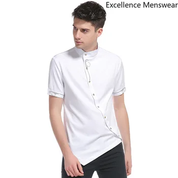 European Irregular Hem Mens Summer Short Sleeve Shirts Men Stylish Shirt White Red Korean Male Fashion Mens Casual Clothing LL
European Irregular Hem Mens Summer Short Sleeve Shirts Men Stylish Shirt White Red Korean Male Fashion Mens Casual Clothing LL