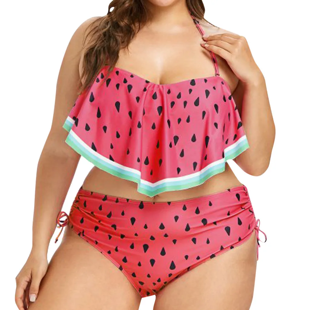 KANCOOLD Plus Size Bandage Women's Swimsuit High Waist Print Split Swimsuit Halter Backless Bathing Bandage Wire Free Bodysuit
KANCOOLD Plus Size Bandage Women's Swimsuit High Waist Print Split Swimsuit Halter Backless Bathing Bandage Wire Free Bodysuit