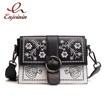 Black stitching white embroidery flowers pu leather fashion casual ladies shoulder bag Messenger bag handbag female purse
Black stitching white embroidery flowers pu leather fashion casual ladies shoulder bag Messenger bag handbag female purse