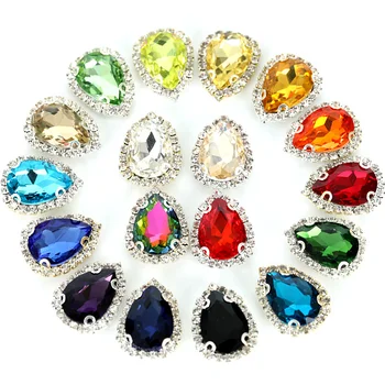 30 Colors 20PCS Teardrop Glass Sew On Rhinestones With Buckle Edge 13x18mm Flatback Crystal Sewing Rhinestone For Garment B0716
30 Colors 20PCS Teardrop Glass Sew On Rhinestones With Buckle Edge 13x18mm Flatback Crystal Sewing Rhinestone For Garment B0716