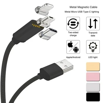 1M USB Type C/Micro USB/IOS 3IN1 Magnetic Cable Fast Charge Adapter Magnet Cable For iPhone Samsung Mobile Phone Charger Cables
1M USB Type C/Micro USB/IOS 3IN1 Magnetic Cable Fast Charge Adapter Magnet Cable For iPhone Samsung Mobile Phone Charger Cables