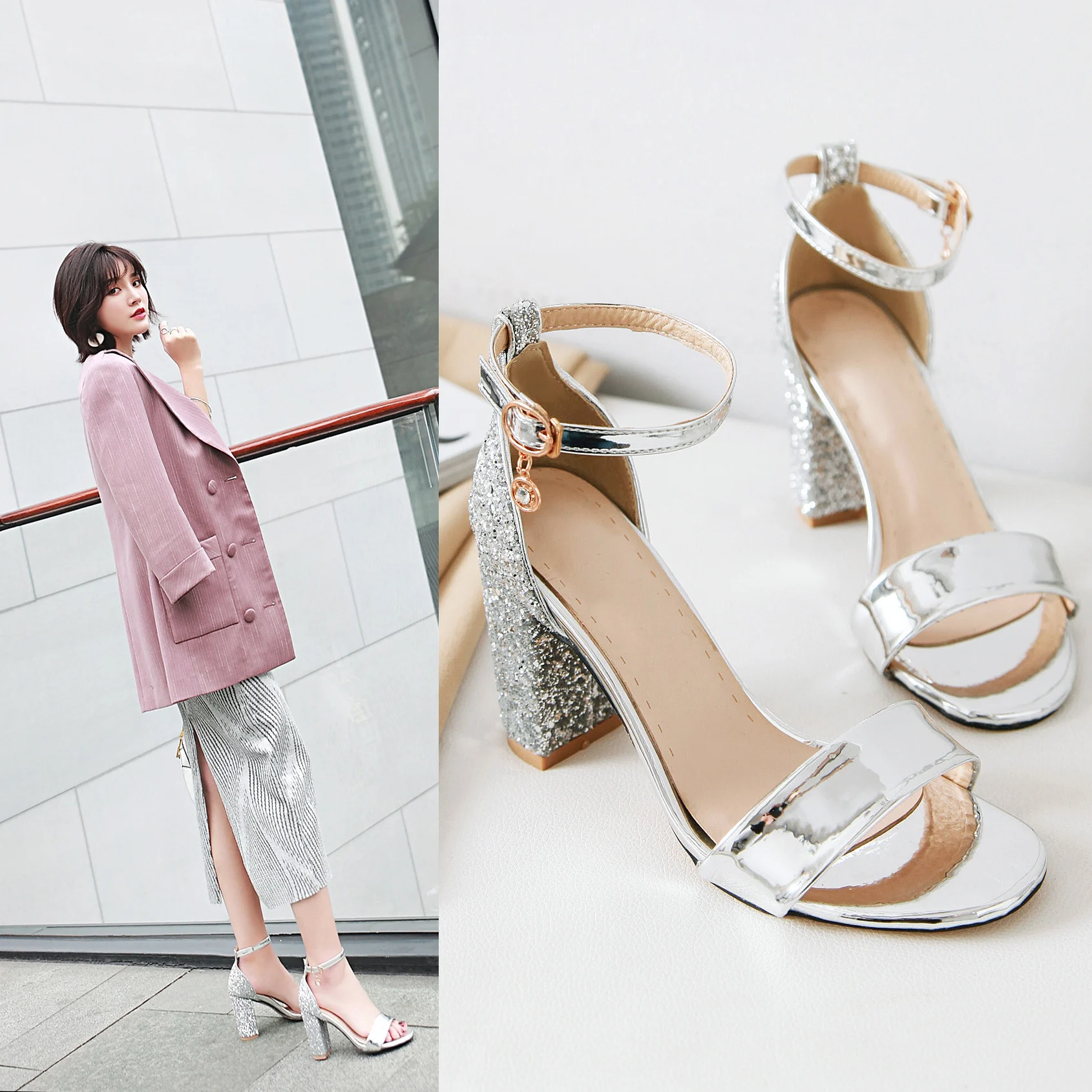 Luxury Crystal Heel Sandals Brand Design Sexy Bling Rhinestone High Heel Women Sandals Elegant Party Shoes Women
Luxury Crystal Heel Sandals Brand Design Sexy Bling Rhinestone High Heel Women Sandals Elegant Party Shoes Women