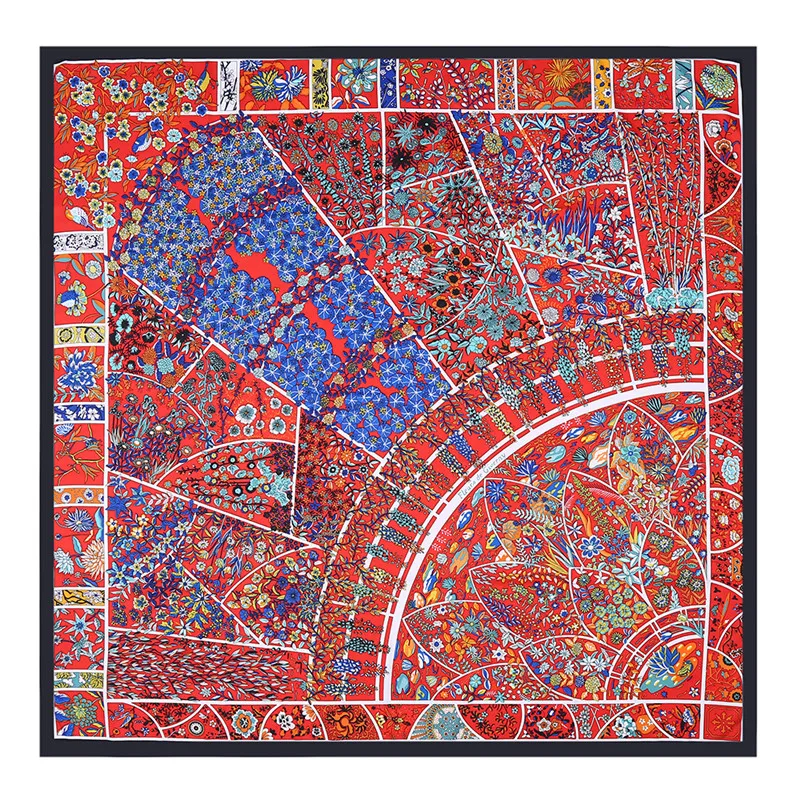 POBING Luxury Brand Silk Scarf Women Geometric Print Square Scarves Palace Floral Large Foulard Femme Twill Silk Scarf Bandana
POBING Luxury Brand Silk Scarf Women Geometric Print Square Scarves Palace Floral Large Foulard Femme Twill Silk Scarf Bandana