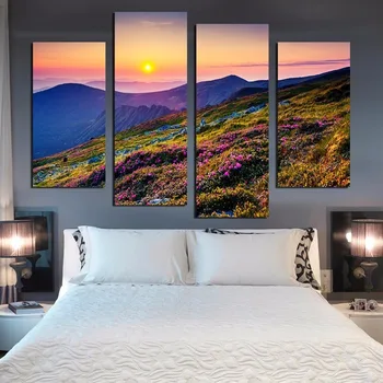 4 Panels Sunset In The Mountain Posters HD Printed Painting Canvas Beautiful Landscape Living Room Decoration Wall Art Pictures
4 Panels Sunset In The Mountain Posters HD Printed Painting Canvas Beautiful Landscape Living Room Decoration Wall Art Pictures