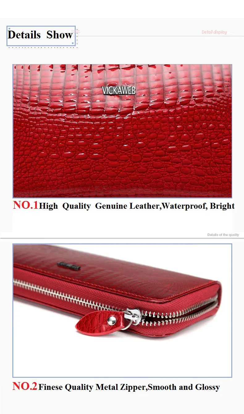 VICKAWEB Wristlet Wallet Purse Genuine Leather Wallet Female Long Zipper Women Wallets Card Holder Clutch Ladies Wallets 2017-20170908_011745_018