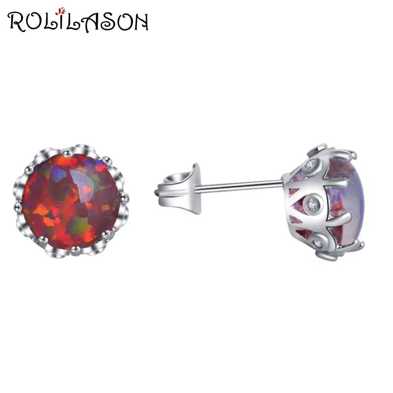 ROLILASON Round Stud Earring Orange Fire Opal Birthday Gift For Teen Girl Silver Stamped Fashion Jewelry OE731
ROLILASON Round Stud Earring Orange Fire Opal Birthday Gift For Teen Girl Silver Stamped Fashion Jewelry OE731