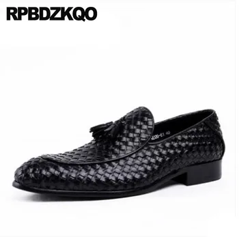 Brand Office British Style Formal Men Woven Leather Shoes Runway Burgundy Black Loafers Chic Braided Luxury Tassel Pointed Toe
Brand Office British Style Formal Men Woven Leather Shoes Runway Burgundy Black Loafers Chic Braided Luxury Tassel Pointed Toe
