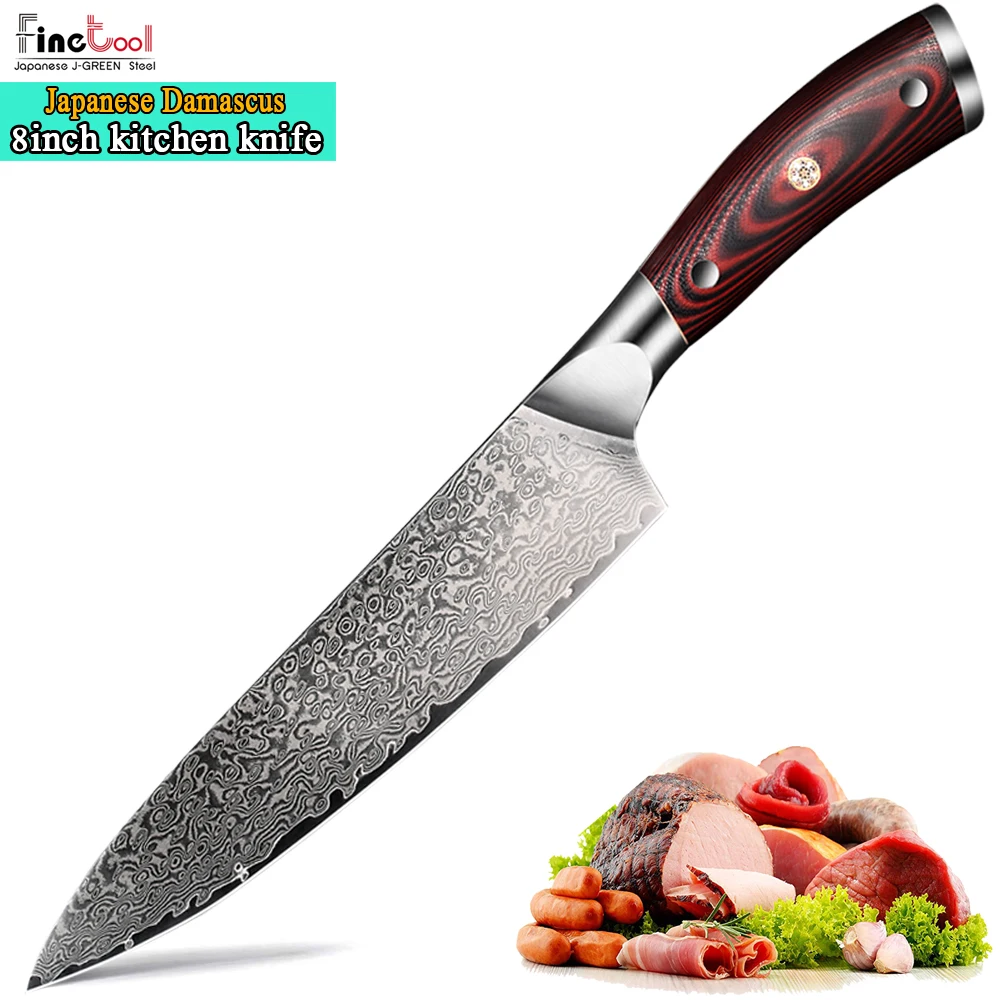 Damascus Knives 8" Chef Knife Damascus VG10 67 Layer Stainless Steel Knives Ultra Sharp Micarta Handle Kitchen Knife
Damascus Knives 8" Chef Knife Damascus VG10 67 Layer Stainless Steel Knives Ultra Sharp Micarta Handle Kitchen Knife