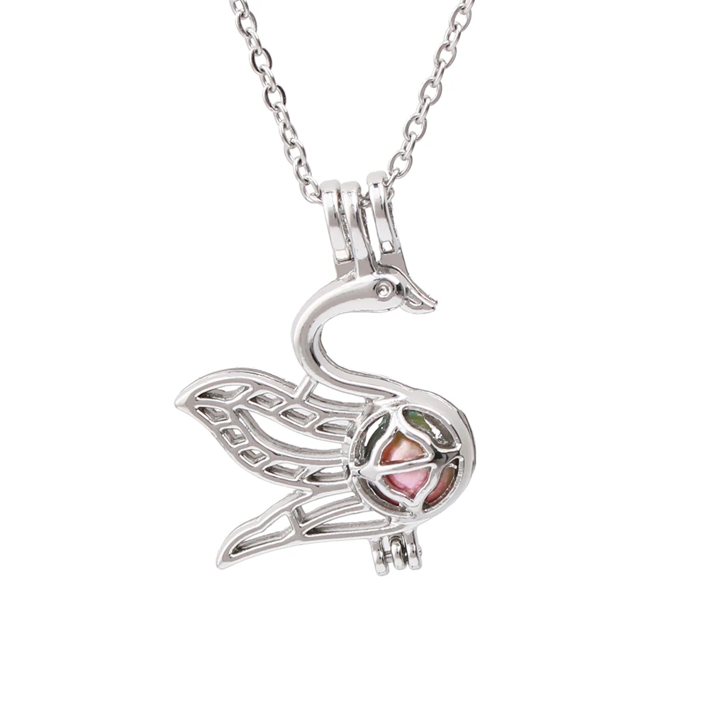 1pc Silver Plated Open Swan Pearl Cage Pendant Necklace Jewelry for Oyster Pearls Aroma Essential Oil Diffuser Lockets Gift
1pc Silver Plated Open Swan Pearl Cage Pendant Necklace Jewelry for Oyster Pearls Aroma Essential Oil Diffuser Lockets Gift