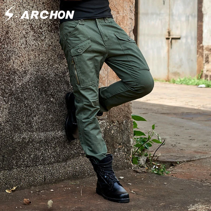 S.ARCHON Spring Autumn Army Tactical Cargo Pants Men Loose Breathable 100% Cotton Military Pants Work Multi Pockets Casual Pants
S.ARCHON Spring Autumn Army Tactical Cargo Pants Men Loose Breathable 100% Cotton Military Pants Work Multi Pockets Casual Pants