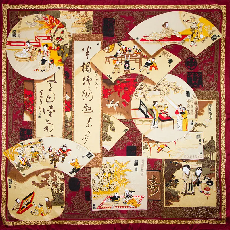 100% Silk Scarf Women Scarf Chinese Painting Hijab Scarf Silk Big Bandana 2019 Top Middle Square Silk Scarf Hot Gift for Lady
100% Silk Scarf Women Scarf Chinese Painting Hijab Scarf Silk Big Bandana 2019 Top Middle Square Silk Scarf Hot Gift for Lady
