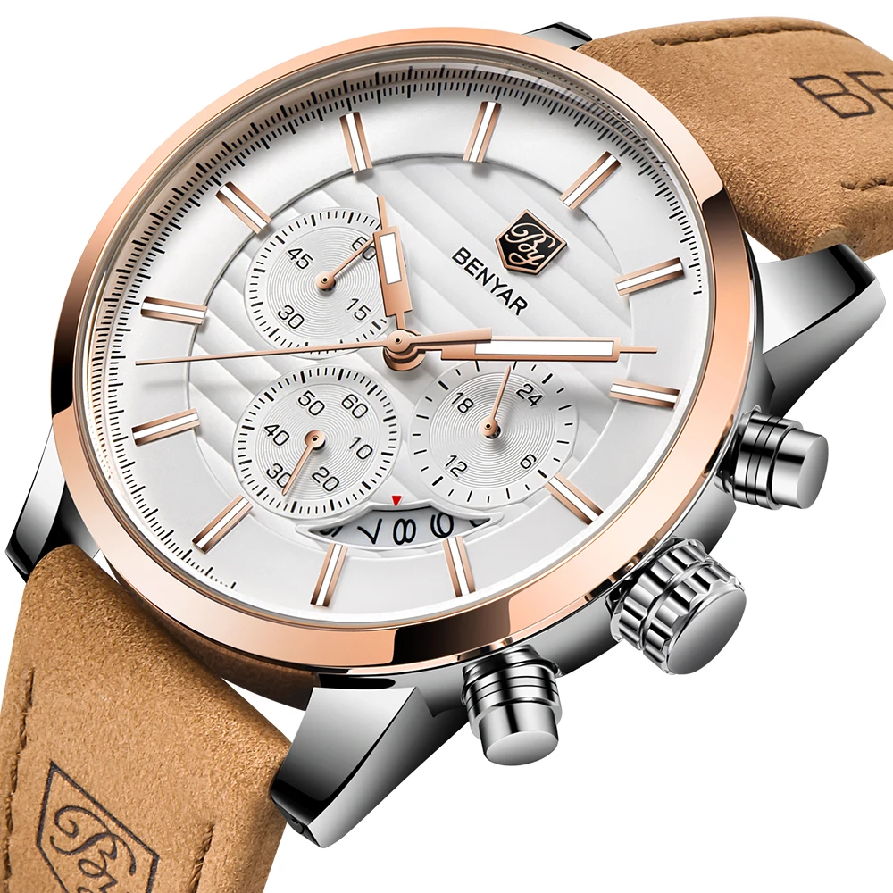 BENYAR New Fashion Analog Leather Strap Watch Mens Waterproof Quartz Watches Clock Luxury Men Chronograph Watch Relogio Masculin
BENYAR New Fashion Analog Leather Strap Watch Mens Waterproof Quartz Watches Clock Luxury Men Chronograph Watch Relogio Masculin