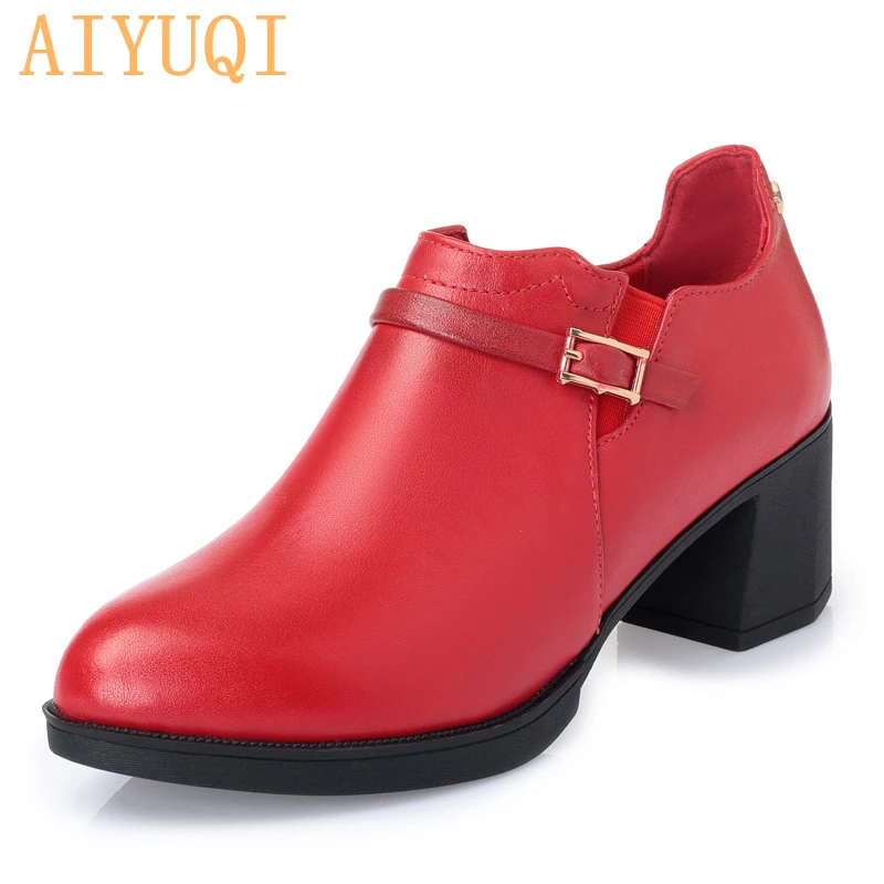 AIYUQI 2019 new woman shoes Fashion Spring Genuine leather women pumps cowhide thick with large size 35#-43# of dress shoes
AIYUQI 2019 new woman shoes Fashion Spring Genuine leather women pumps cowhide thick with large size 35#-43# of dress shoes
