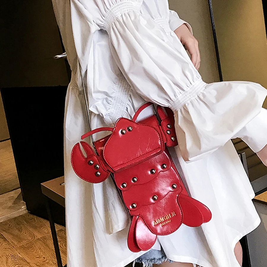 Cute Lobster Shaped Chains Rivet Messenger Bags Women Bag Personality Lobster Print Letter Shoulder Crossbody Bag Girls Square
Cute Lobster Shaped Chains Rivet Messenger Bags Women Bag Personality Lobster Print Letter Shoulder Crossbody Bag Girls Square